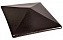 Клинкерный заборный оголовок KING KLINKER 17 Onyx black, 445*445*90 мм