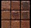 Песчаник красный 100х100, 100х200, 200x200 с заколом, толщина 50 мм