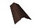 Планка конька фигурного 100x100 0,45 Drap RAL 8017 шоколад