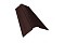 Планка конька фигурного 100x100 0,5 GreenСoat Pural Matt RR 887 шоколадно-коричневый (RAL 8017 шоколад)