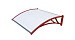 Козырьки Krovent из поликарбоната 1500х930х280 молочный (красн. кроншт)