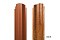 Штакетник П-образный А фигурный 0,5 GreenCoat Pural Matt RR 32 темно-коричневый (RAL 8019 серо-коричневый)