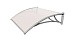 Козырьки Krovent из полик. 1500х930х280 молочн.(сереб. крон)