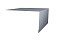 Планка околооконная простая 200х75 0,45 PE с пленкой RAL 9006 бело-алюминиевый
